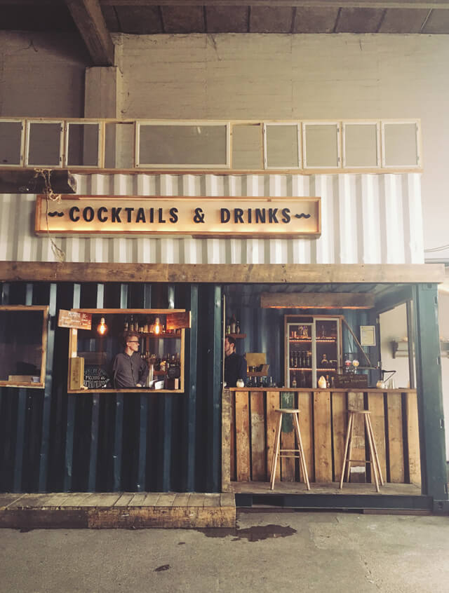 Cocktails & drinks stand at the Street food market in Copenhagen