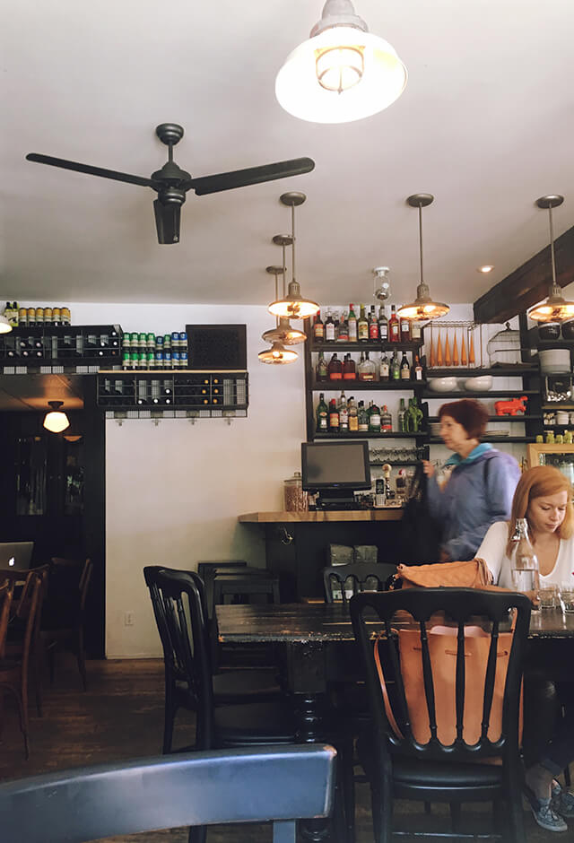 Inside Arts Cafe in Montréal