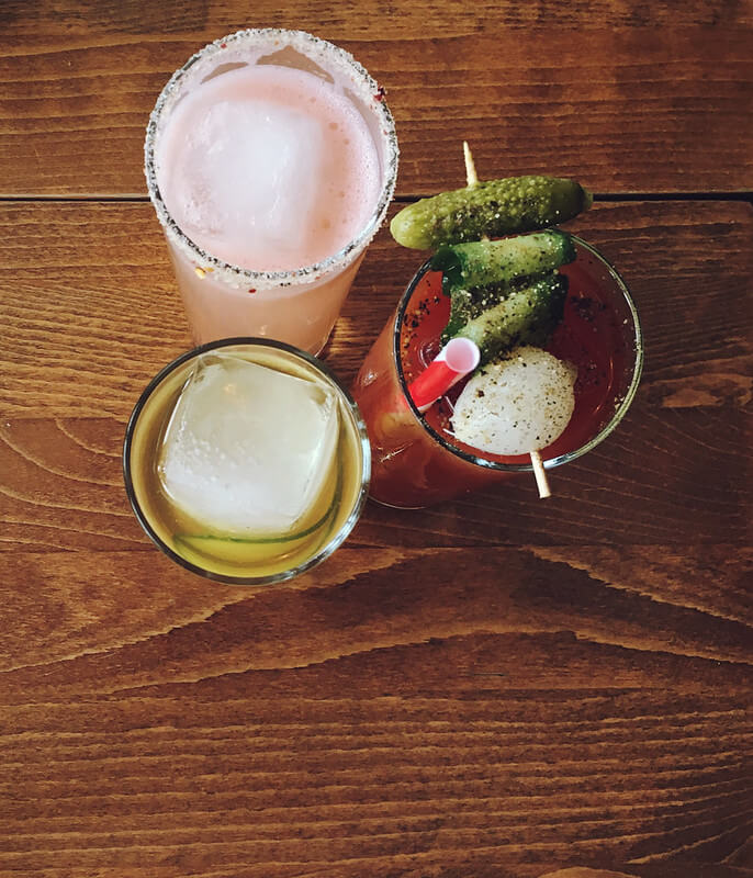 Brunch cocktails at The Old Bookshop on North Street in Bedminster, Bristol