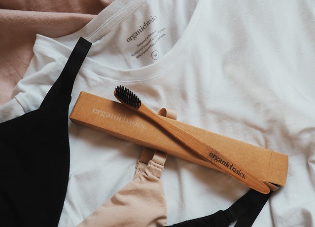 Organic Basics underwear t-shirt and bamboo toothbrush Lyzi Unwin sustainable Bristol blogger