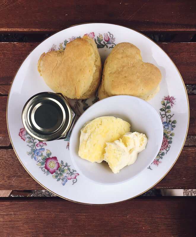 Heart shaped scones