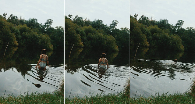 Wild swimming in the River Dart at Dartington in Devon, travel blog by Lyzi Unwin