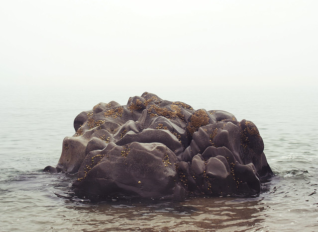 Soft rock in the sea at Blackpool Sands, Devon