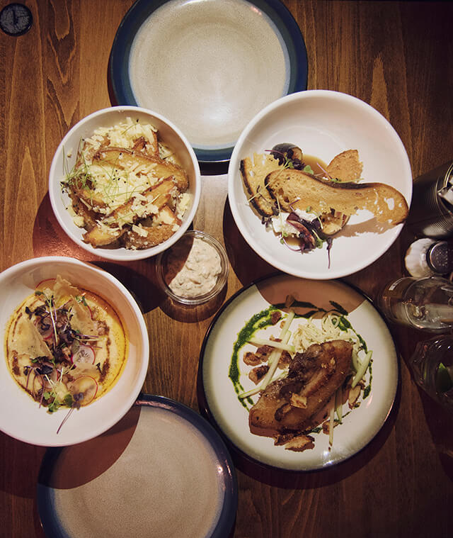 Selection of small plates at The Old Bookshop, Bristol