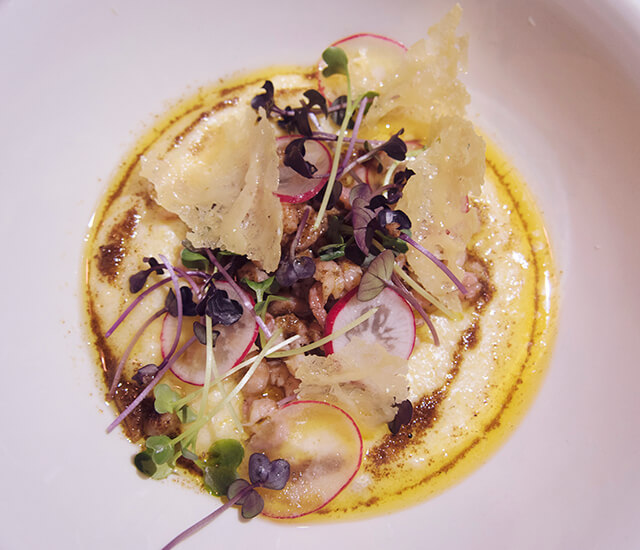 Brown shrimp small plate at The Old Bookshop, Bristol