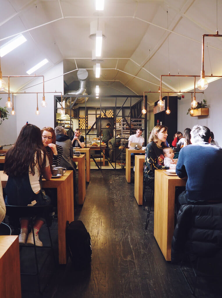 Dining room at Pinkmans Bakery Bristol