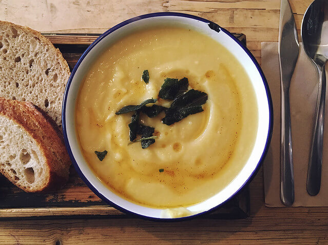 Soup at Marmedukes cafe deli in Sheffield