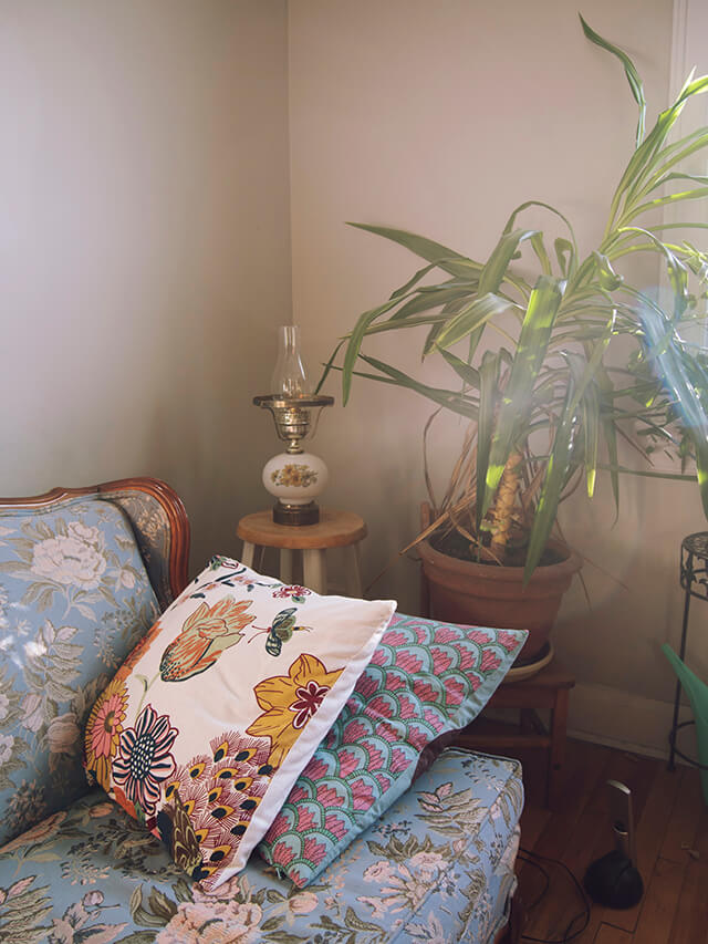 Cosy living room corner at Ottawa AirBnb