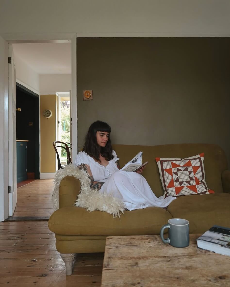 Nicole Dennett, content creator in her beautiful home