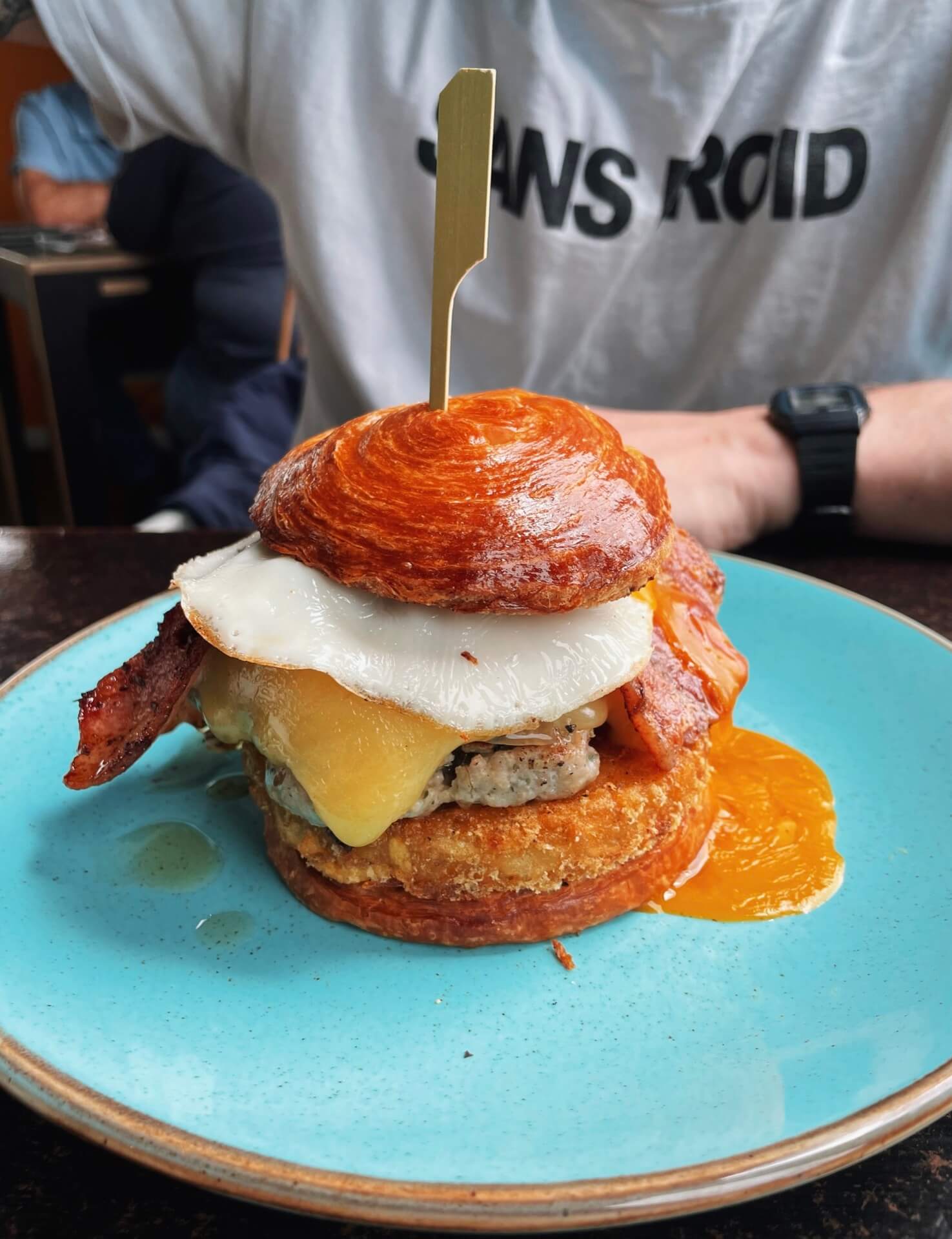 Breakfast bun at Muddy Beach Cafe in Penryn