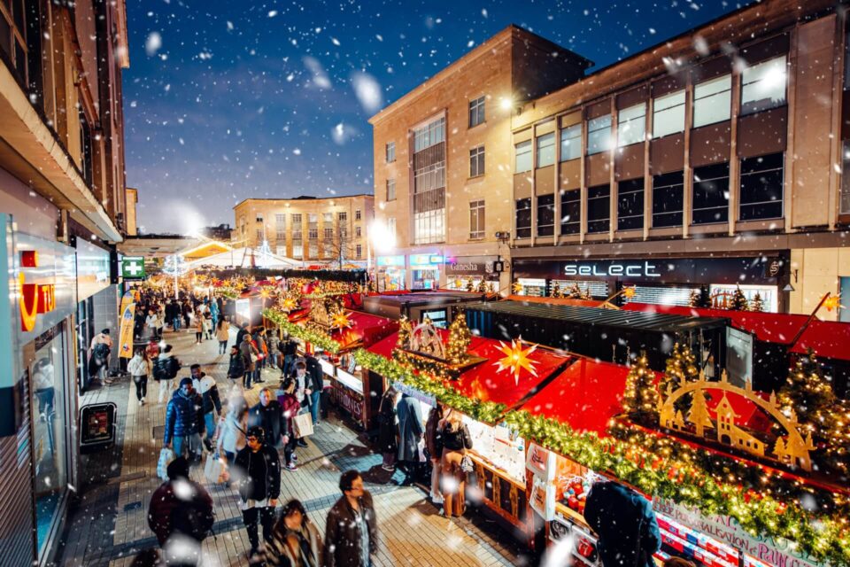 Bristol Christmas Market in Broadmead Shopping Quarter